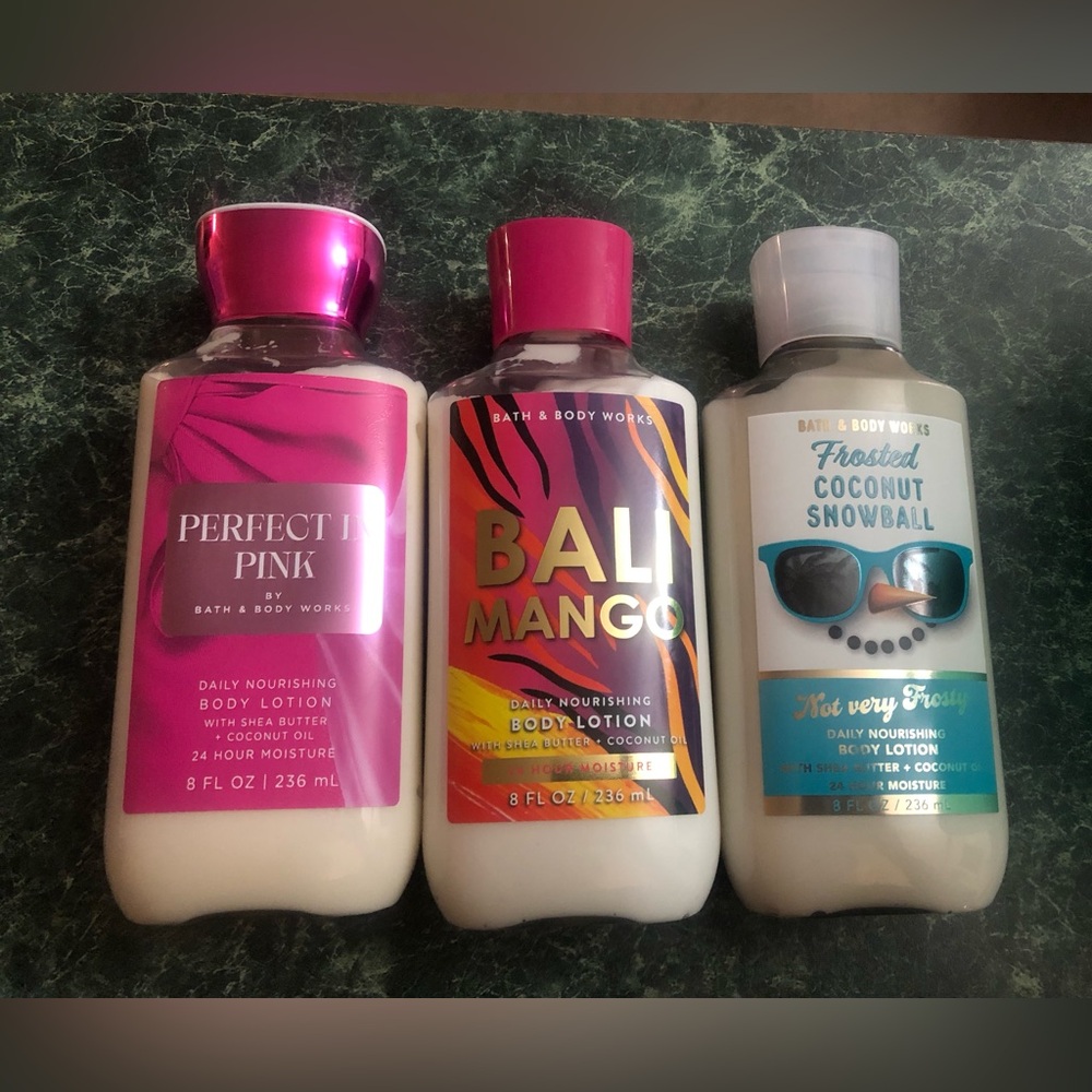 Bath & Body Works Pink, Mango, and Coconut Body Lotion Set